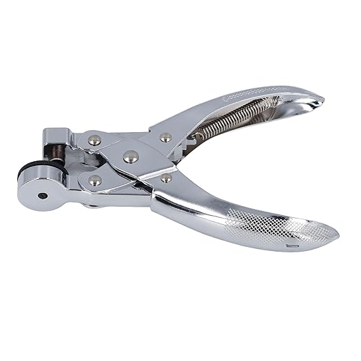 Plastic Bag Hole Puncher, Lightweight Comfortable Handle Single Hole Punch Sturdy for School (6mm)