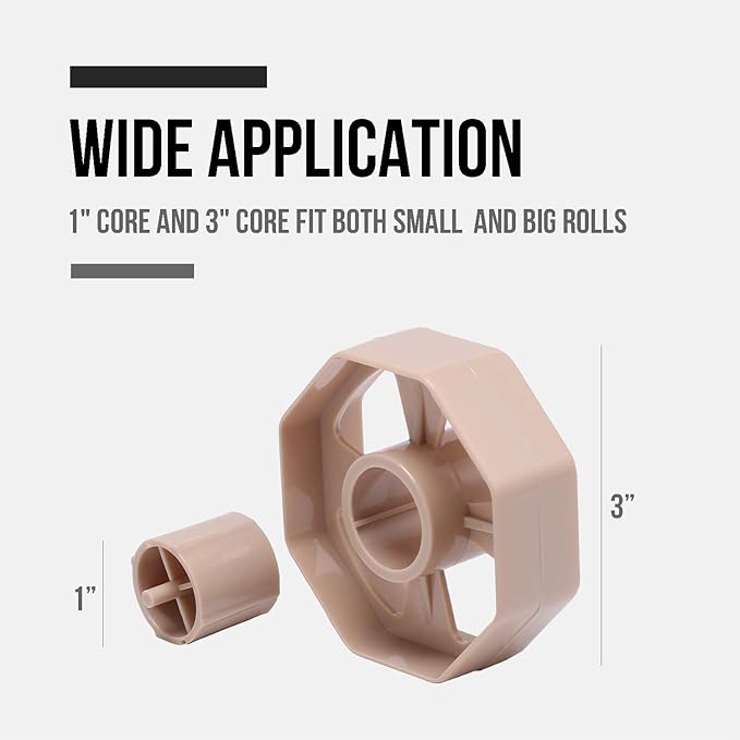 Lichamp Desktop Tape Dispenser Holder with Large 3 Inch Core for Masking, Heat Transfer, Painters, Freezer, Kitchen Tape