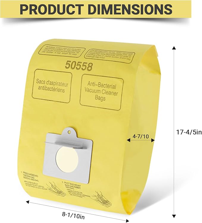 Vacuum Cleaner Bags Fit for Kenmore Canister Type C/Q 50555 50557 50558 and Type C-5, 15PCs By Improvedhand