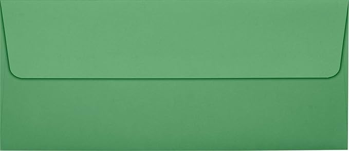LUXPaper #10 Business Envelopes | Peel & Press | 4 1/8" x 9 1/2" | Holiday Green | 80lb. Text | 1,000 Qty