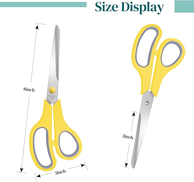 Scissors Bulk 48 Packs,8" Multipurpose Heavy Duty Sharp Scissors,Stainless Steel Sewing Craft Shears for Home Office High/Middle School, Xnluothsk