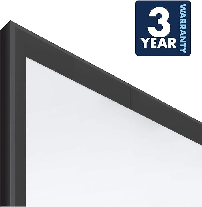 Quartet Whiteboard, Non-Magnetic Dry Erase White Board, 8' x 4', Total Erase, Black Aluminum Frame (S538B)