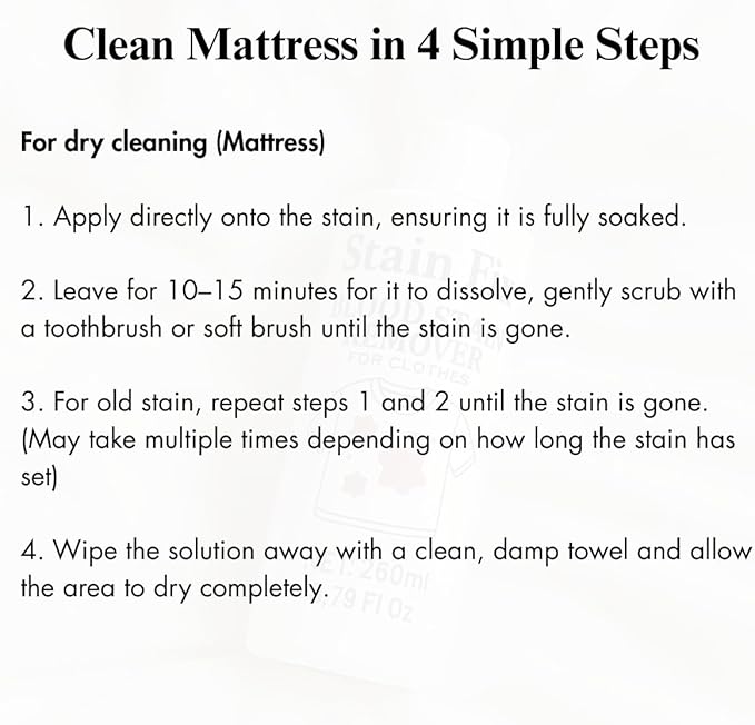 Instant Blood Stain Remover for Clothes (8.79oz)- Effectively Clean Fresh & Dried Stains from Clothes, Mattress & Sheets