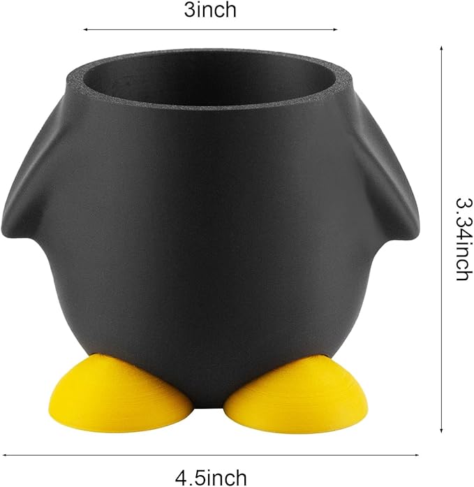 Creative Cute Penguin Pen Pencil Holder, Pen Holder for Desk Office Decor Makeup Brush Holder Kitchen Storage Cup Ideal Gifts for Boys Girls