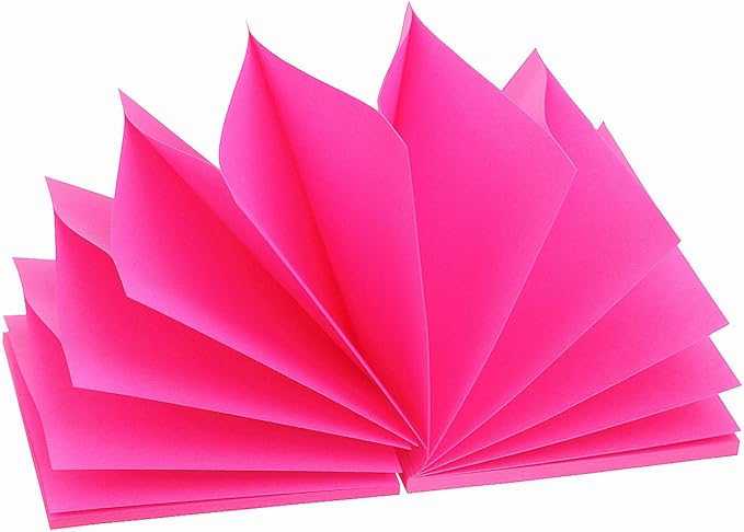 Early Buy Pop Up Sticky Notes 3x3 Refills Self-Stick Notes 6 Pads, Solid Color, 100 Sheets/Pad (Rose Red)