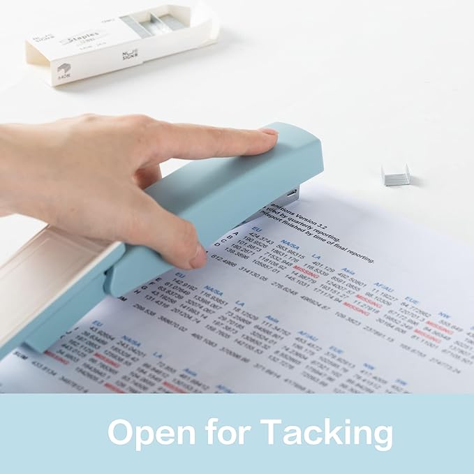 Deli Stapler, Desktop Stapler, 2 Pack, Office Staplers, 25 Sheet Capacity, Includes 2000 Staples and 2 Staple Removers, 2 Pack, Blue