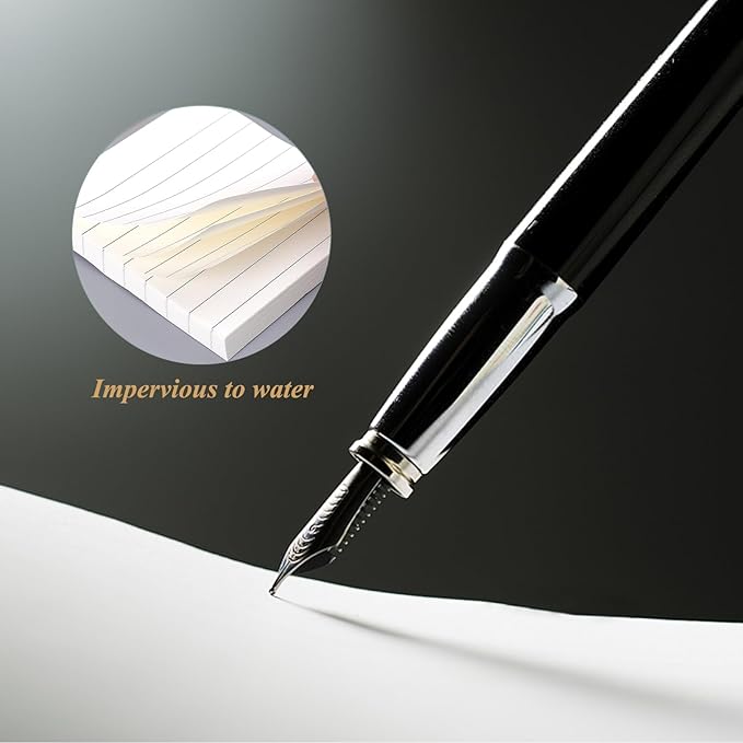 NatureTouch Sticky Notes 6 Packs, 3 x 3 Inches Adhesive Self-Stick Notes in Eye Protection Paper, Multiple Designs of Memo Pads for Reminders, Office, Home, School, Meeting, 80 Sheets/Pad，White，Line