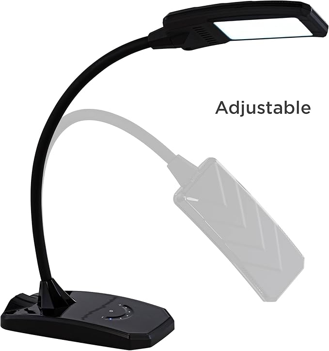 360 Lighting Ricky 13 3/4" High Small Modern Desk Lamps Set of 2 USB Ports LED Gooseneck Black Shade Home Office Living Room Charging Bedroom Bedside Nightstand House Reading Kitchen Entryway