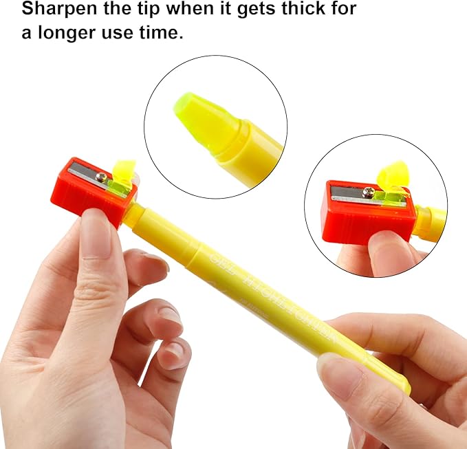 feela 24 Pack Yellow Gel Bible Highlighters Markers Pens Journaling Supplies, No Bleed Through For Highlighting Journal School Office