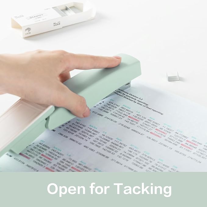 Deli Stapler, Desktop Stapler, 2 Pack, Office Staplers, 25 Sheet Capacity, Includes 2000 Staples and 2 Staple Removers, 2 Pack, Green