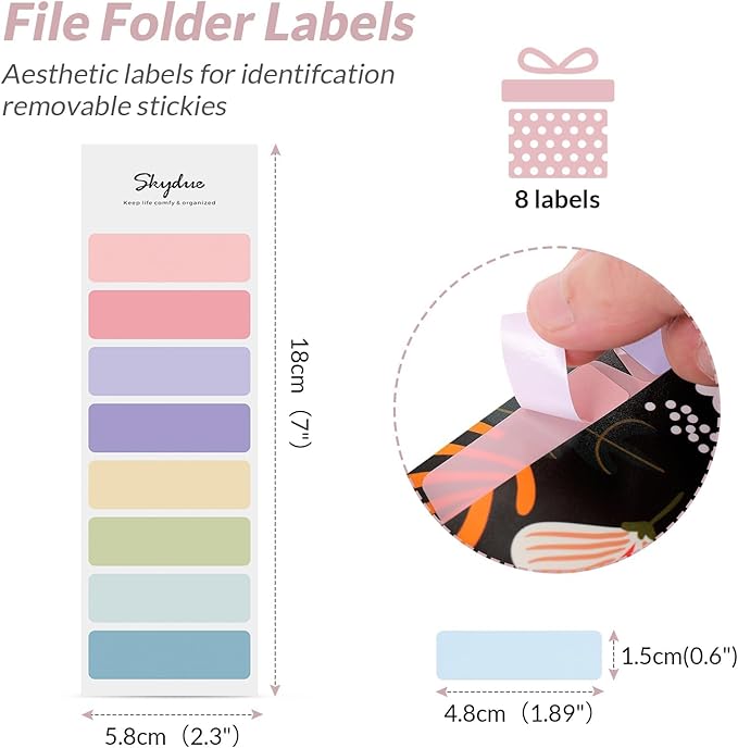 SKYDUE Expanding File Folder with 5 Pockets, Floral Accordion File Organizer for Important Document，Portable Receipt Paper Organizer，School Office Supplies Black