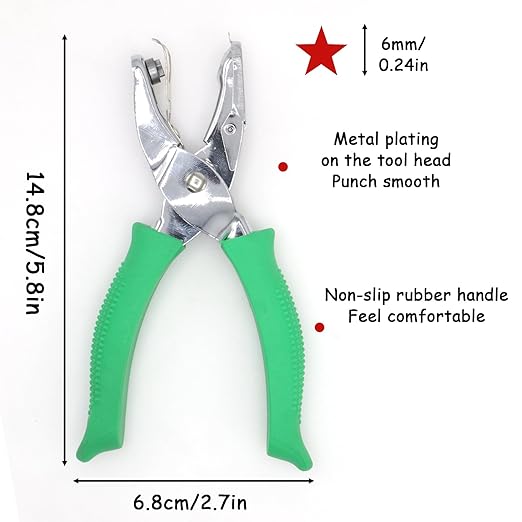 Handheld Star Shape Hole Punch, 1/4 Inch Hole Size, Craft Paper Puncher, Single Pack, Ideal for DIY Projects and Office Use