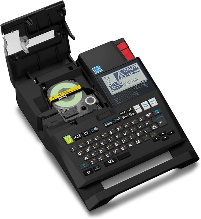 LABELWORKS LW-PX750 Industrial Label Maker and Magnet Tape Bundle - LW-PX750 Label Maker and 4 Black on White Printable Magnet Tapes (.5", .75", 1" x 2)