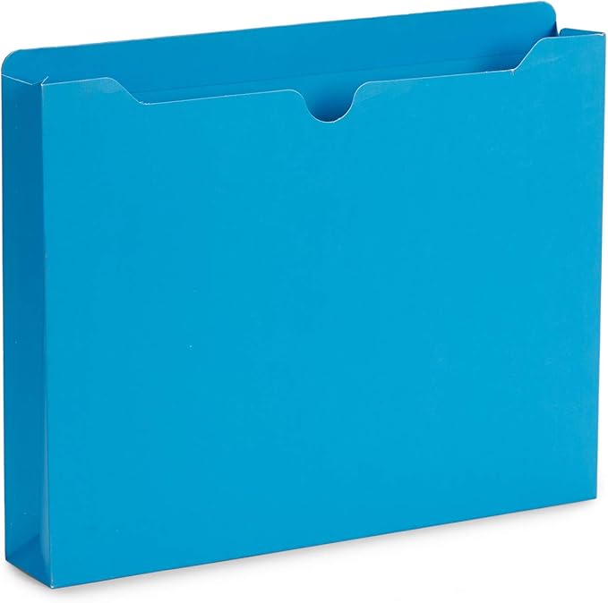 Blue Summit Supplies 2 Inch File Jackets, Expandable Folders, Heavy Duty 2 Inch Expansion Pocket File Folders Letter Size, Assorted Colors, Reinforced Straight Cut Tab,25 Pack