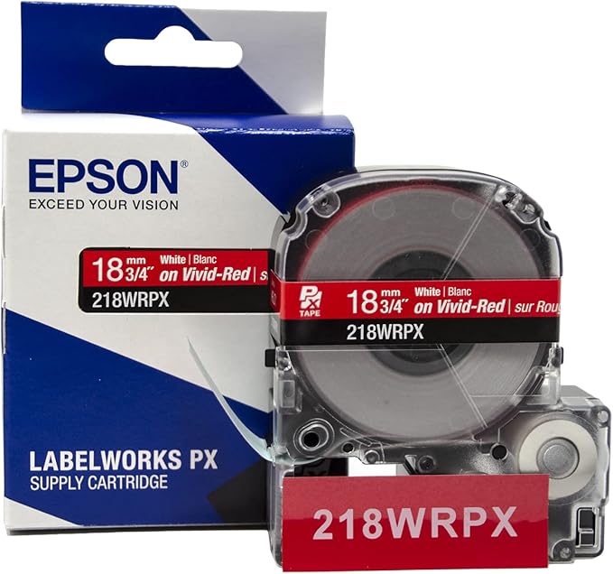 LABELWORKS Epson LW-K200PX Red Printer & Tapes Bundle - Label Maker and Red Label Tapes