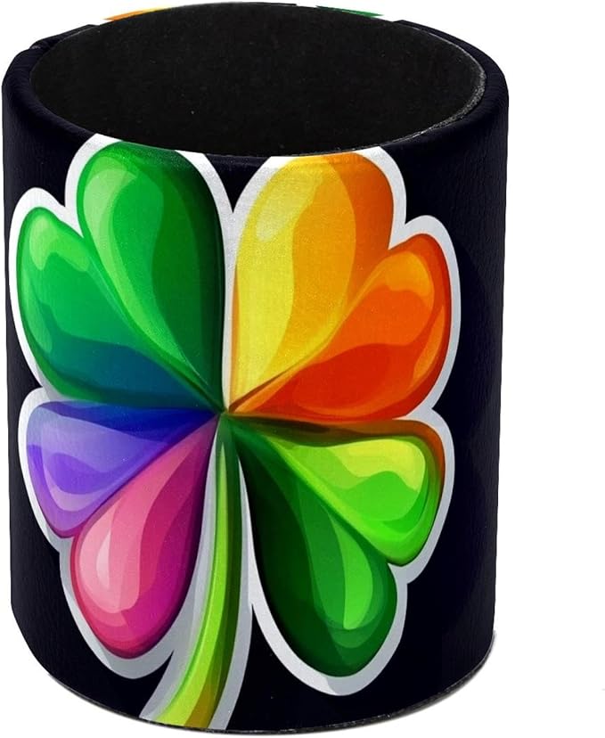 Rainbow Clover Pen Holder Cup for Desk, Pencil Cup Holder for Desk Office Pen Organizer