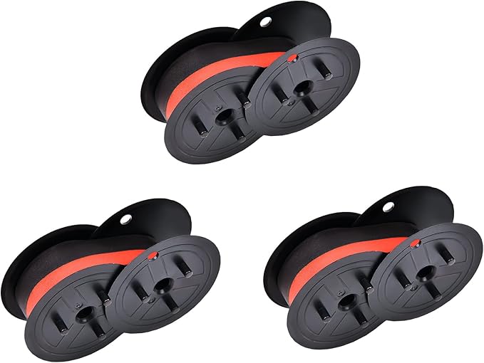 GR24 Calculator Ribbon 3-Pack with Enhanced Print Brightness - Compatible with Canon MP11DX,Sharp EL-1197PIII,EL-2196BL & Porelon 11216 - Universal Easy Setup Replacement