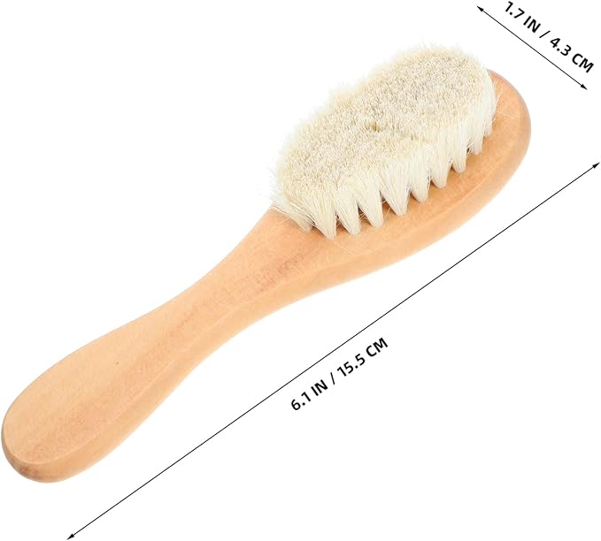 Soft Stain Brush for Delicate Fabrics Natural Goat Hair Cleaning Brush for Removal of Stubborn Stains Clothes Knits Cotton and Linen Reusable and Gentle Scrub