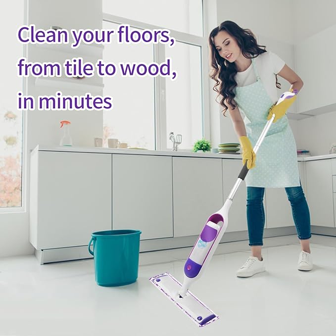 ZHAYAO 10 Pack Disposable Power Mop Pads for Swiffer Power Mop Pads, Compatible with Swiffer Power Mop Refills, Unscented Spray Replacement Floor Cleaning Refills for urface/Hardwood Floor Cleaning