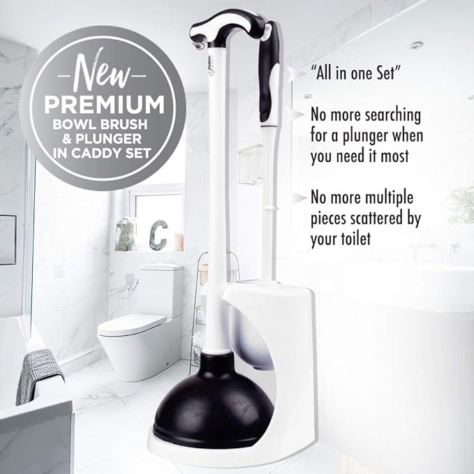 Bowl Brush & Plunger in Caddy Set (x2)
