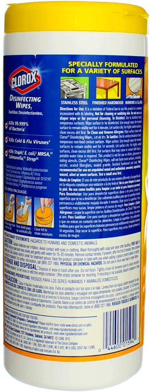 CLOROX WIPE LEMON 35CT