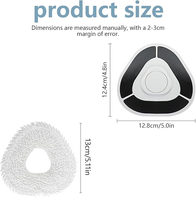 Mop Pad Plate for Narwal Freo X Ultra, Freo, Freo Pro, Freo Z10, Freo Z Ultra Robot Vacuum Cleaner, Freo Z10 Accessoires 2 Mop Pads, 2 Mop Pad Holders, 4 Pcs Replacement Parts