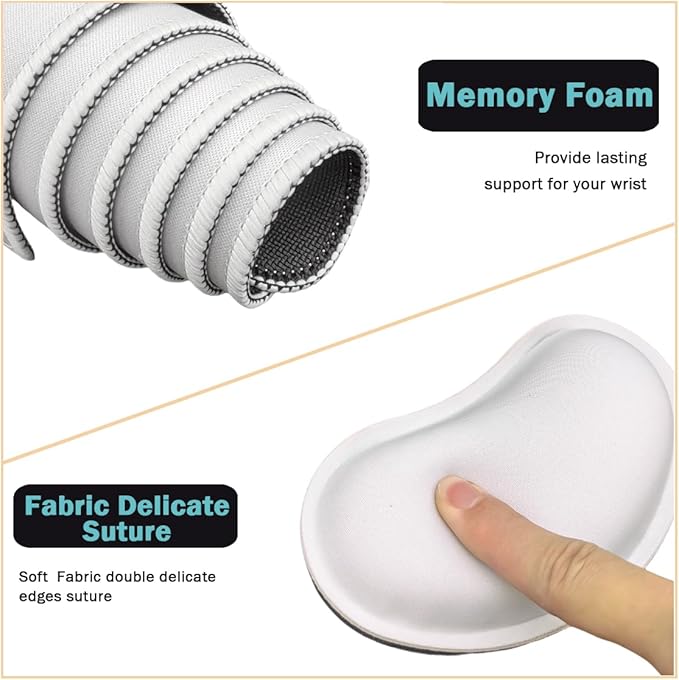 Large Mouse Pad Set, Cute Extended Mouse Pad+Keyboard Wrist Rest Support Desk Pad Memory Foam Ergonomic Easy Typing - It's Fine