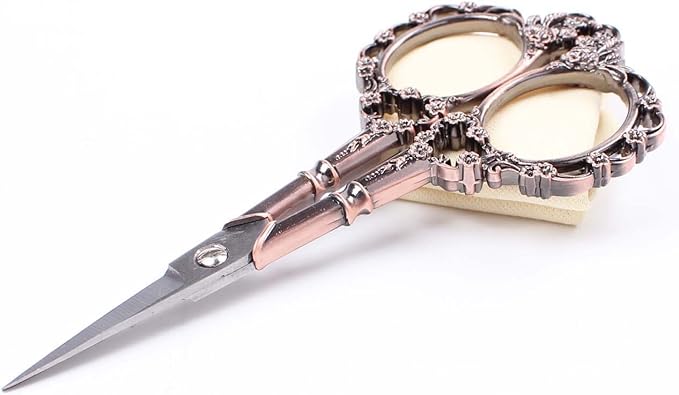 BIHRTC Vintage Plum Blossom Clouds Sewing Scissors for Embroidery, Sewing, Craft, Art Work & Everyday Use - Pack of 2,1pc Per Design