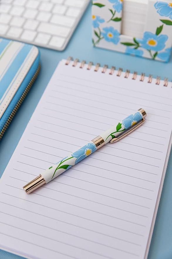 kate spade new york Small College Ruled Notebook, Top Spiral Notebook with 112 Pages, 8.5" x 5.5" Writing Pad, Sunshine Floral