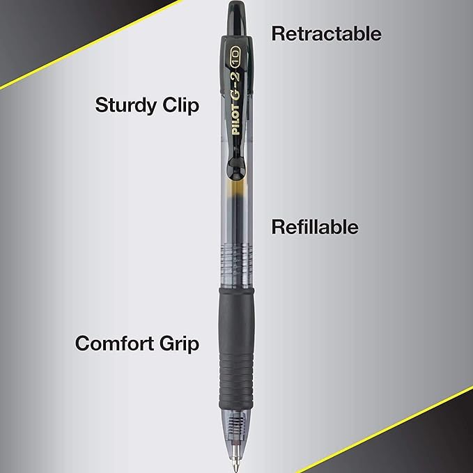 Pilot G2 Premium Retractable Gel-Ink Rolling Ball Pens, Bold Point (1.0mm), 1.0 Gel Pens, Assorted, 14-Pack - Ideal for School, Journaling, & Office Writing