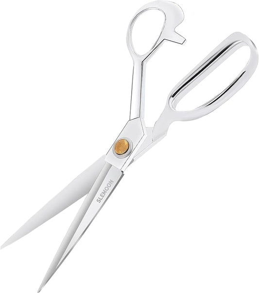 10" Sewing Scissors,Heavy Duty Tailor Scissors Shears for Fabric,Leather,Raw Materials,Dressingmaking,Altering-Professional Upholstery Shears for Dressmakers Students Office Crafting