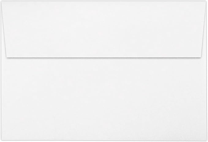 LUXPaper A8 Invitation Envelopes | Peel & Press | 5 1/2" x 8 1/8" | Bright White | 24lb. Text | 50 Qty