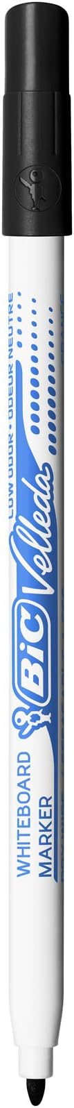 BIC Velleda 1721 Whiteboard Markers - Assorted Colours, Pack of 4, Dry Erase Pens for School or Office