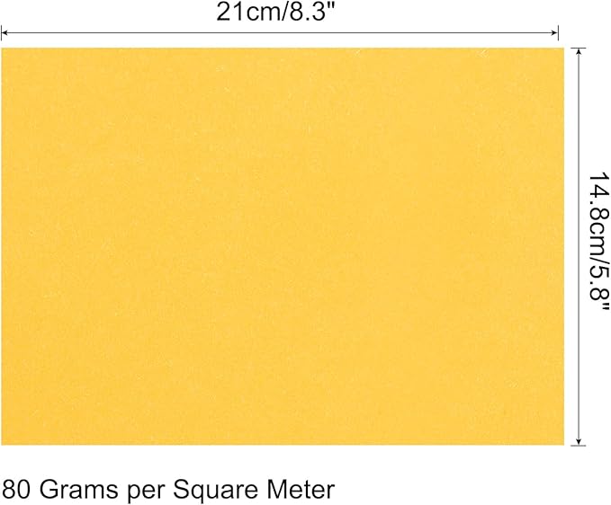 MECCANIXITY 100 Sheets Colored Copy Paper 8.3 x 5.8 Inch Printer Paper 80gsm Gold for Office Printing, Document Copying, Invitations, Forms, Art Projects