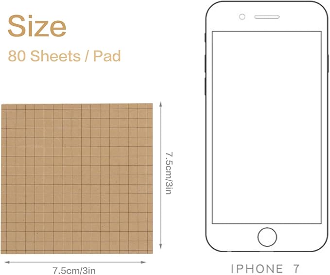 NatureTouch Sticky Notes 12 Packs, 3 x 3 Inches Adhesive Self-Stick Notes in Eye Protection Paper, Multiple Designs of Memo Pads for Reminders, Office, Home, School, Meeting, 80 Sheets/Pad