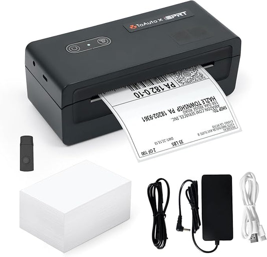 TOAUTO x iDPRT Bluetooth Thermal Label Printer, 4x6 Wireless Shipping Label Printer for Small Business, Office, Compatible with Android, iPhone, Windows, MacOS – Works with Amazon, Ebay, FedEx, DHL
