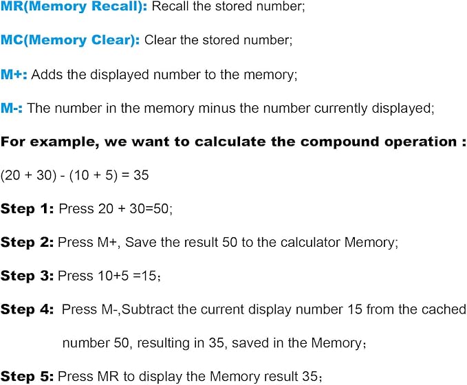 PATIKIL Desk Calculator, 12 Digits Large LCD Display Electronic Calculator Solar Battery Dual Power for Home Office Desktop, White