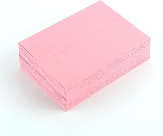 50 Pack 5x7 Envelopes, A7 Pink Envelopes Self Seal, Printable Envelopes for Invitation, Baby Shower, Birthday Party, Wedding, Postcards, Mailing, Greeting Cards