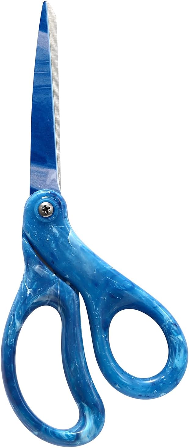 LIVINGO Scissors All Purpose - 8" Sharp Heavy Duty Shears for Office Crafting DIY Cutting Paper, Fabric, Stainless Steel, Comfort Grip, Gradient Blue