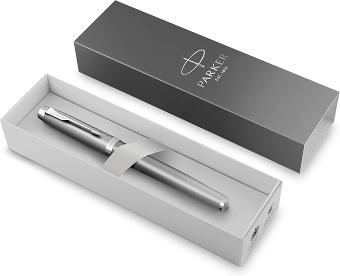 Parker IM Writing Rituals Rollerball Pen | Grey Finish with Gradient | Chrome Trims | Fine Point | Black Ink | Gift Box