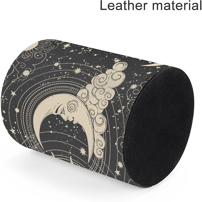 Tarot Celestial Bohemian Pen Holder Pencil Organizer Cute Pencil Cup Desk Decor Makeup Brush Holder PU Multifunctional Office Suppliesfor Home Classroom School