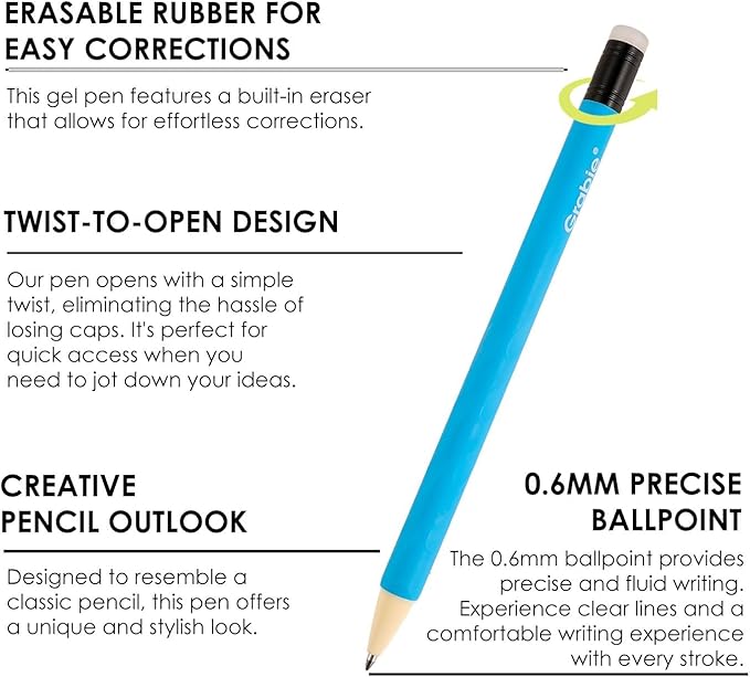 Grabie Erasable Gel Pens, 9 Colors Erasable Pens Multicolor, Make Mistakes Disappear, 0.6mm Medium Point Rollerball Tip Colored Pens for Drawing Writing Planner, Smooth Writing(Rustic Reverie)