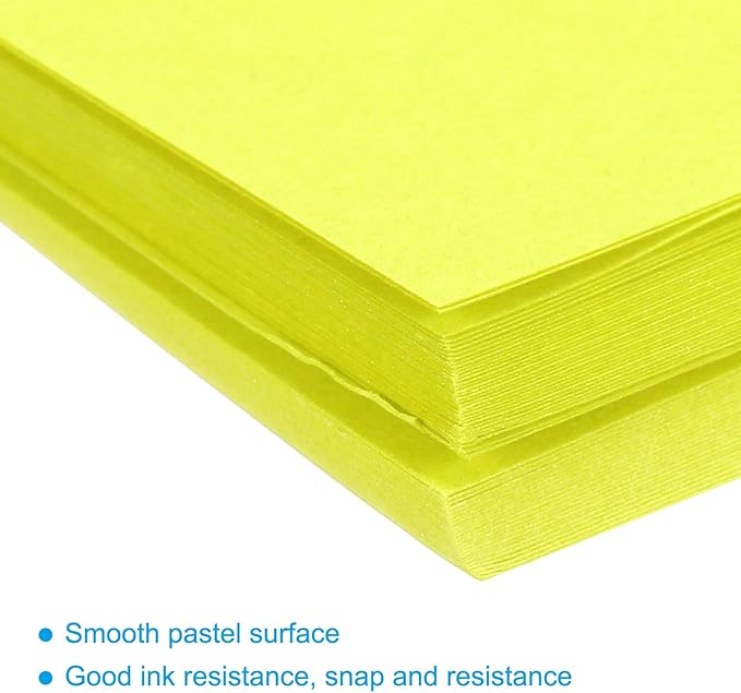 MECCANIXITY 75 Sheets A4 Colored Print Copy Paper 8.5" x 11" Origami Paper Printer Paper 75gsm for Printing, Document Copying, Art Craft, Bright Yellow