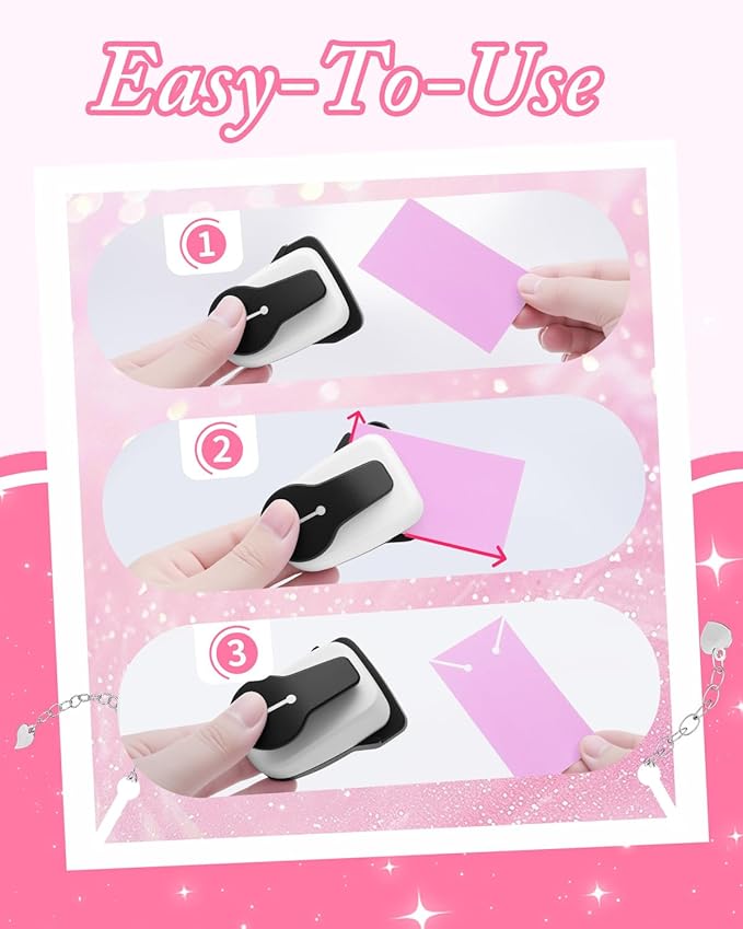 UCEC Corner Necklace Card Punch, Corner Paper Punch Necklace Hole Puncher for Cards, Necklace Hanging Card Hole Punch for Selling & Displaying Jewelry to DIY