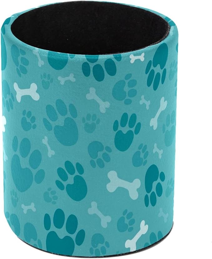Dog Footprints Pen Holder Stand Cup Pencil Holder Organizer Makeup Brush Holders for Home Office Desk