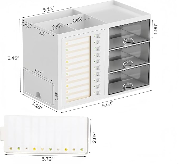 Desk Organizer with Drawer, Stationery Pencil Pen Holder for Desk, Multi-functional Desk Organizers and Accessories, Workspace Organizers for Office School Home Supplies