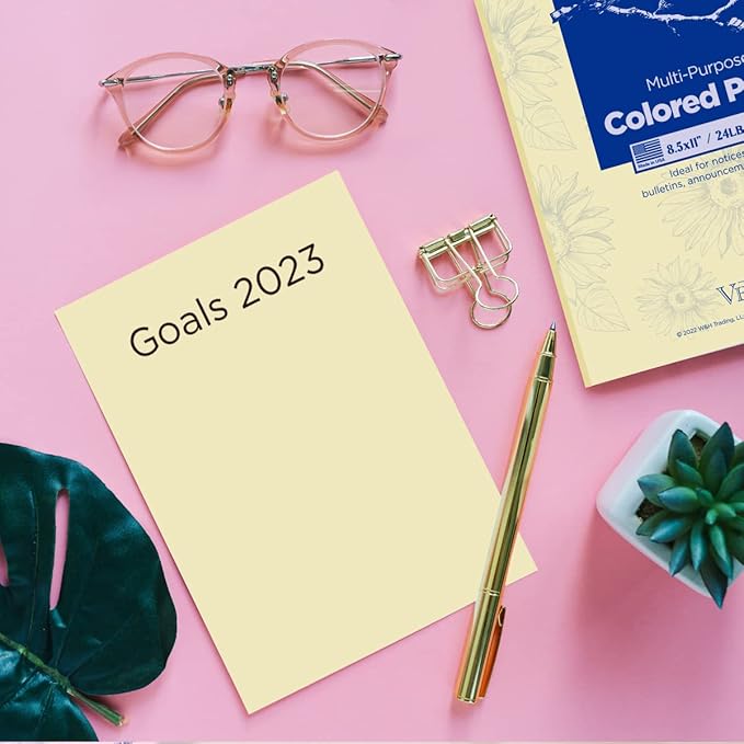 Veritas Colored Copy Paper, Cream Multi-Purpose paper,Colored Printer Paper 8.5” x 11”, 20 lb / 75 GSM, Cream,200 Sheet, Made in USA