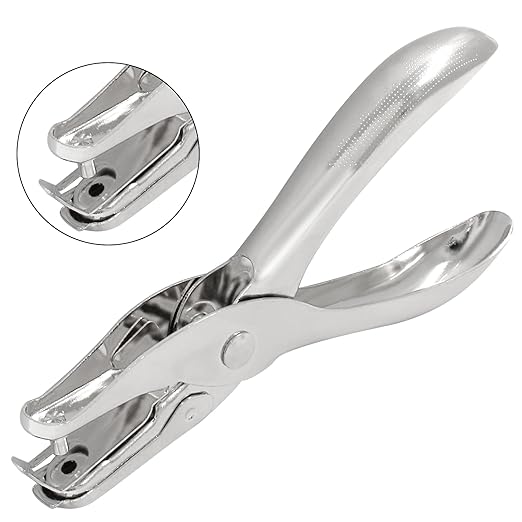 1Pcs 1/8”/ 3mm Small Mini Metal Hole Punchers Tiny Circle Shaped Hole Handheld Paper Punch Punchers for Greeting Cards, Paper, Invitations, 8 Sheet Punch Capacity