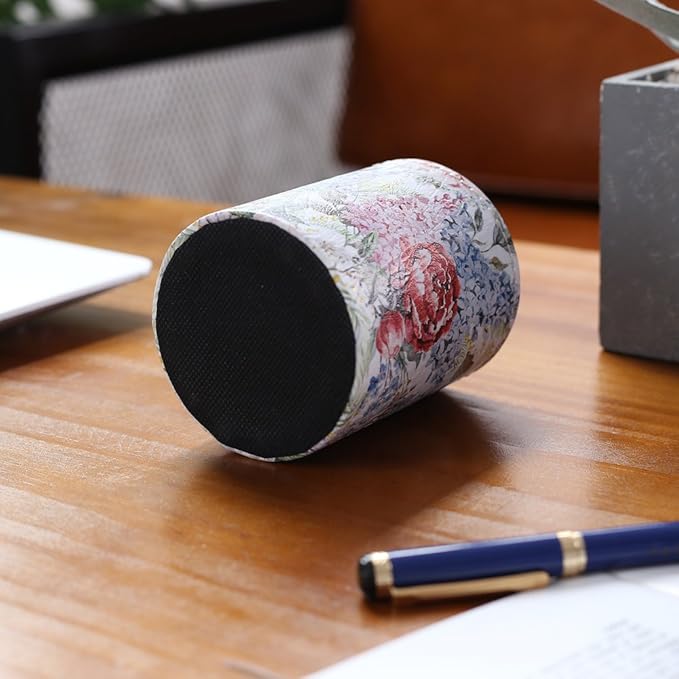 Summer Flower Blossom Design PU leather Pencil Pen Holder Desk Organizer PH40