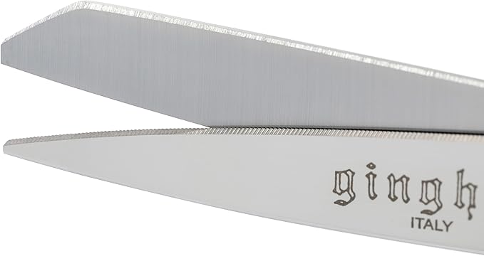 Gingher 8" Serrated Dressmaker's Fabric Scissors with Protective Sheath - 8" Stainless Steel Shears - Sharp Knife Edge Fabric Scissors - Silver